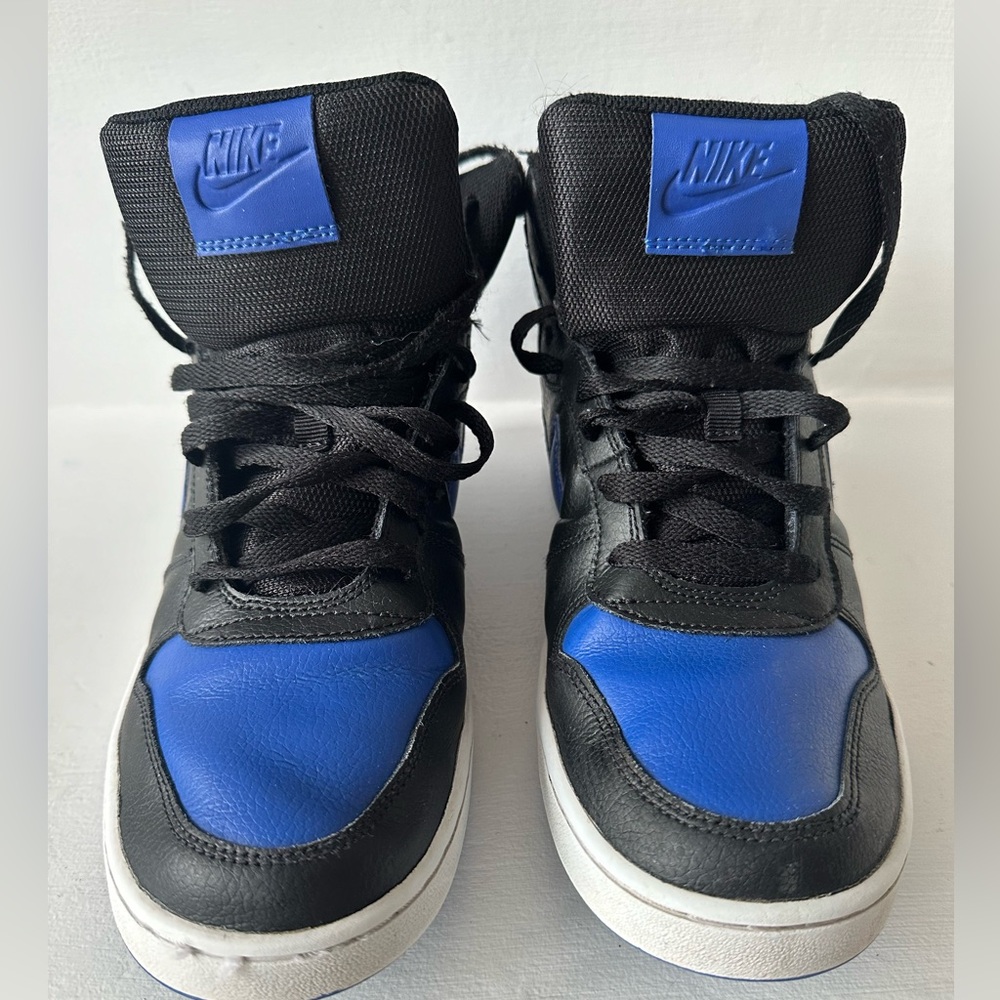 Men’s size 9.5 Blue with black swoosh Ebernon Mid 'Black Game Royal” sneakers